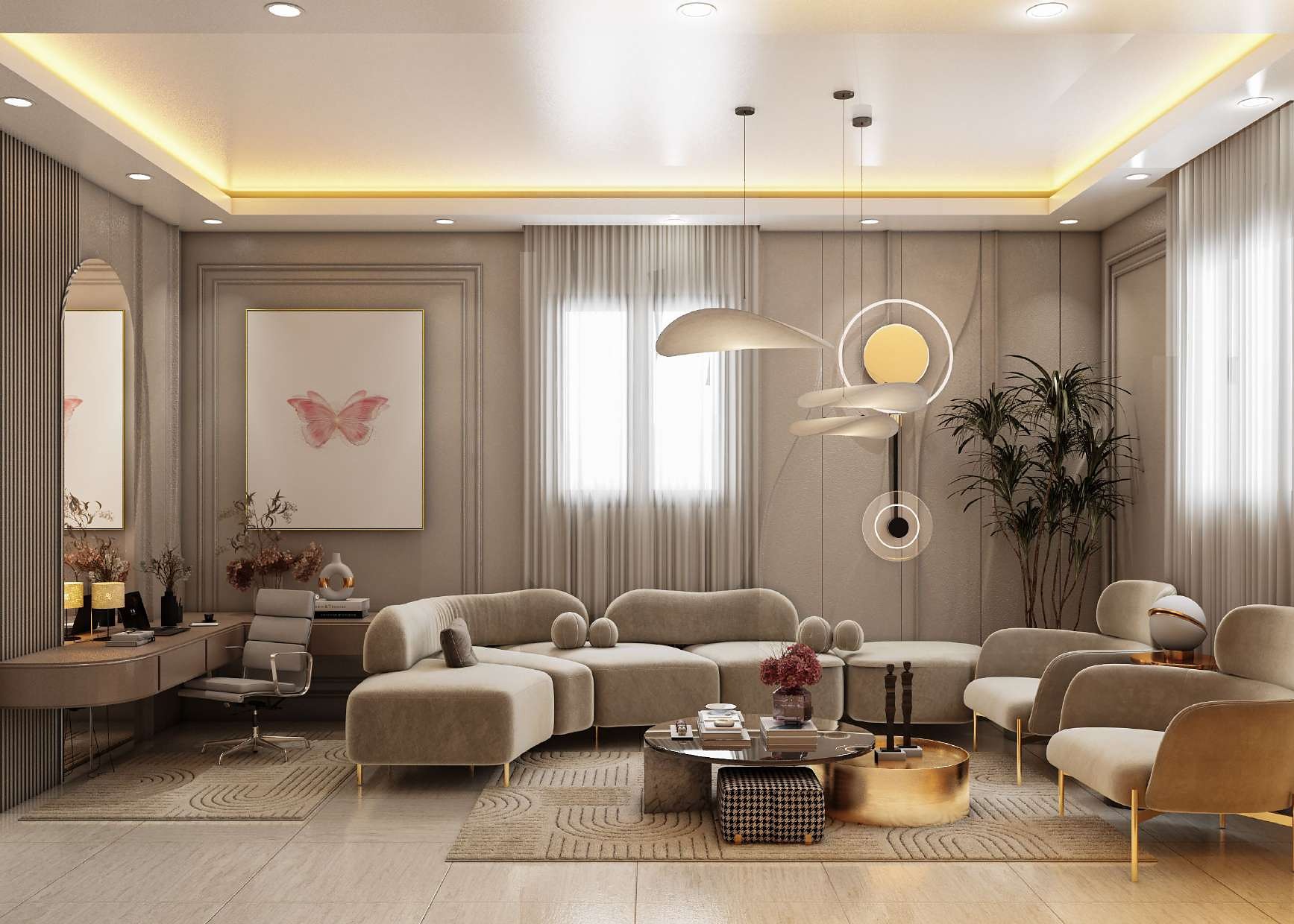 تصميم داخلي لشقة سكنية